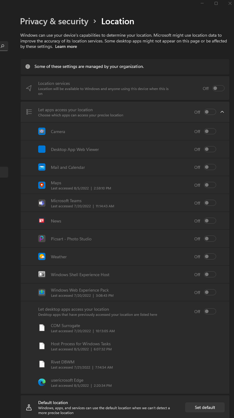 Why are the privacy & security settings not available/viewable in the Windows 11 settings menu? c02a8c3f-fc08-4aca-b690-54ebb51f0b35?upload=true.png