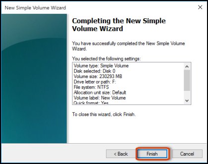 Unable to assign unallocated space to any of the partition or to create a new volume from... c04789578.jpg
