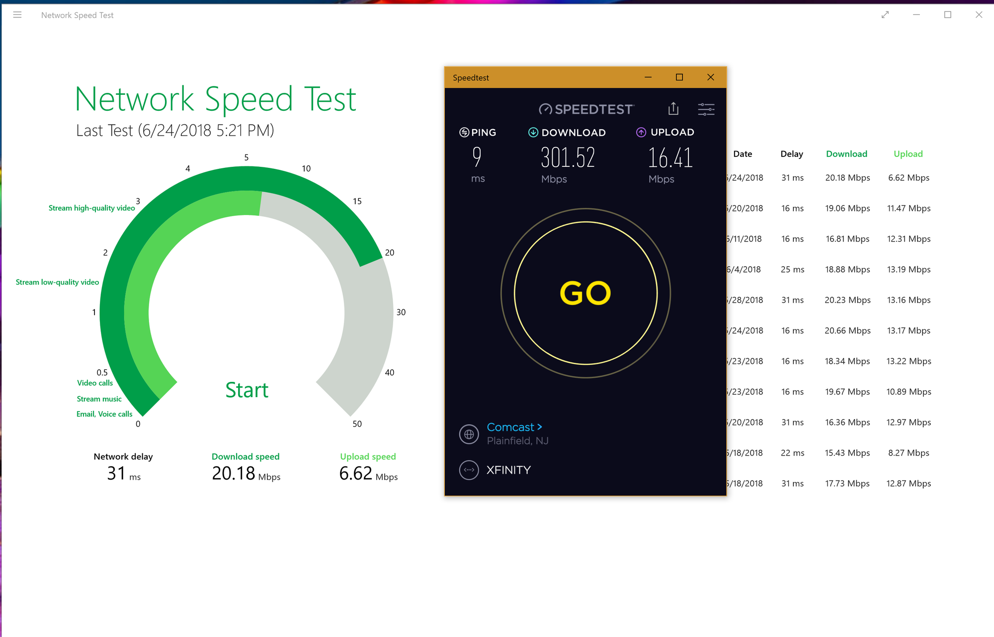 Two WIn 10 machines on same network with different network speed test results c1b7e93c-e4f3-4c50-b504-6fef9cef6da3?upload=true.png