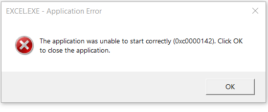 Has anyone else had this error based on MS Update yesterday 'oxc0000142'? c1c1234a-4727-407c-b1df-9b444659a307?upload=true.png