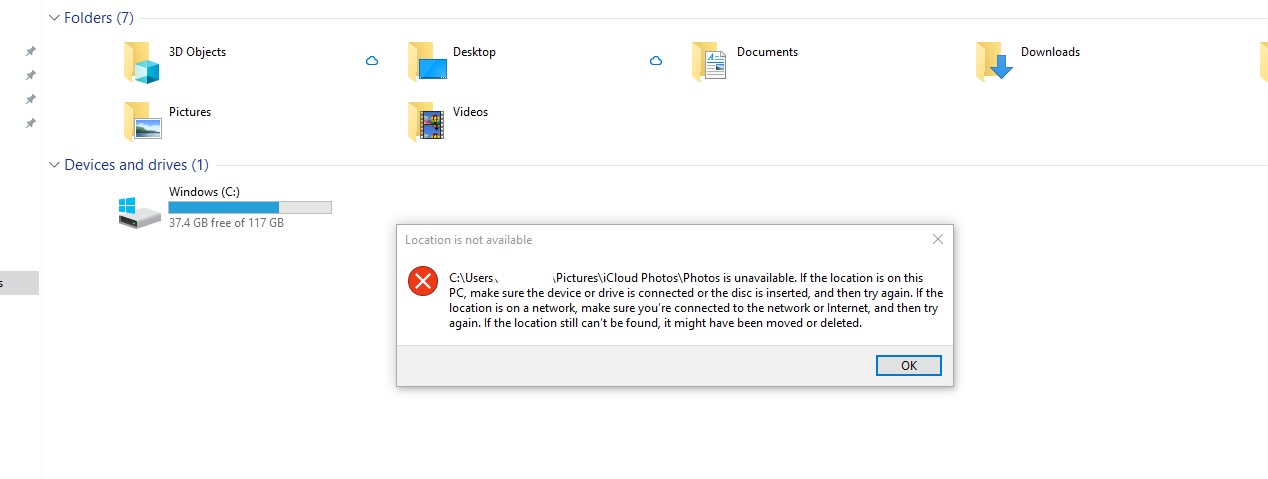 Action won't allow me to remove deleted iCloud Photos file from quick access c21e540b-314c-43ff-8a99-f1c945f3c0a8?upload=true.jpg