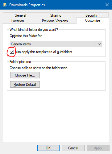 Download folder slow to load (already set to "General Items") c30b1970-228e-4701-9a36-adc4e154ab1f.png