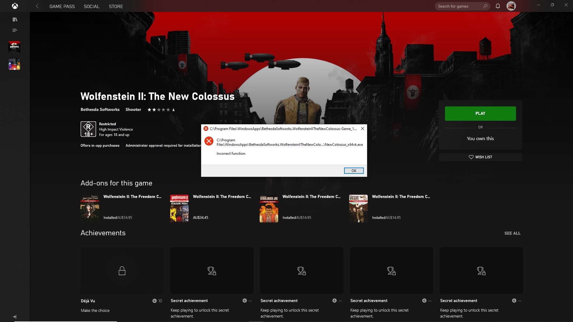 Wolfenstein II load error? c4bad1fd-c823-4c53-a742-dfe7385a180a?upload=true.jpg
