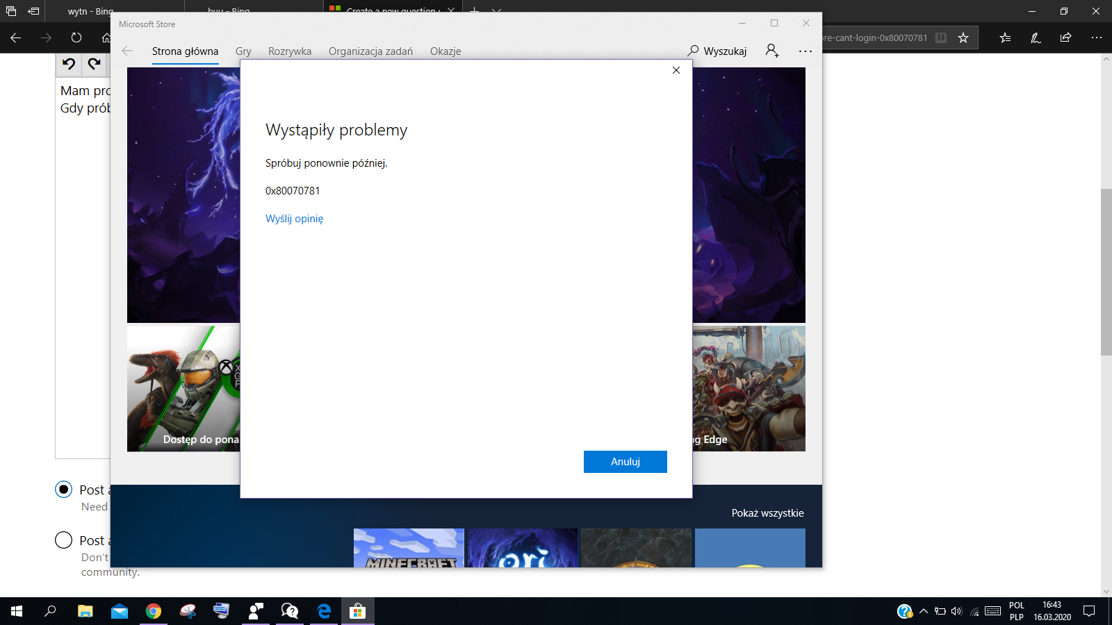Mam problem nie mogę się zalogować na windows store ani na xbox / I have a problem I can't... c51b5488-70c8-4ef0-a4cb-ea82e5cc6576?upload=true.png