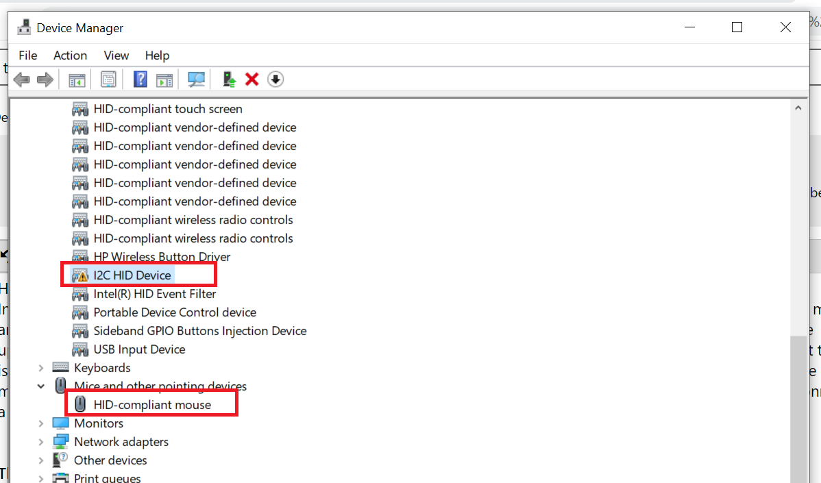 I2C HID Device not working properly. Showing code 10 error c52b482b-b95c-4c75-a14d-e07dffe323c9?upload=true.png