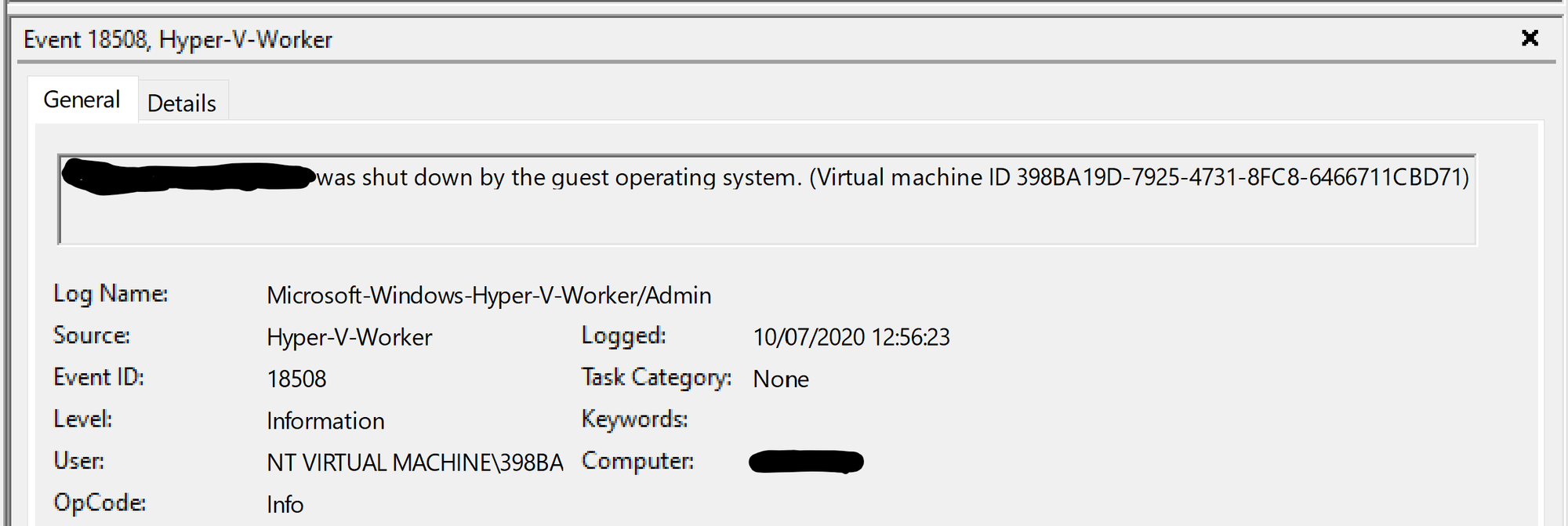 Hyper-V Automatically being shut down randomly by the guest operating system c5539cb9-d1be-47fd-a62e-c9efd2438d9a?upload=true.png