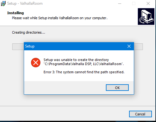 Setup was unable to create the directory "C:\Programdata\......." Error 3: The system... c620466e-b4b0-4767-845c-7026acd91ef4?upload=true.png