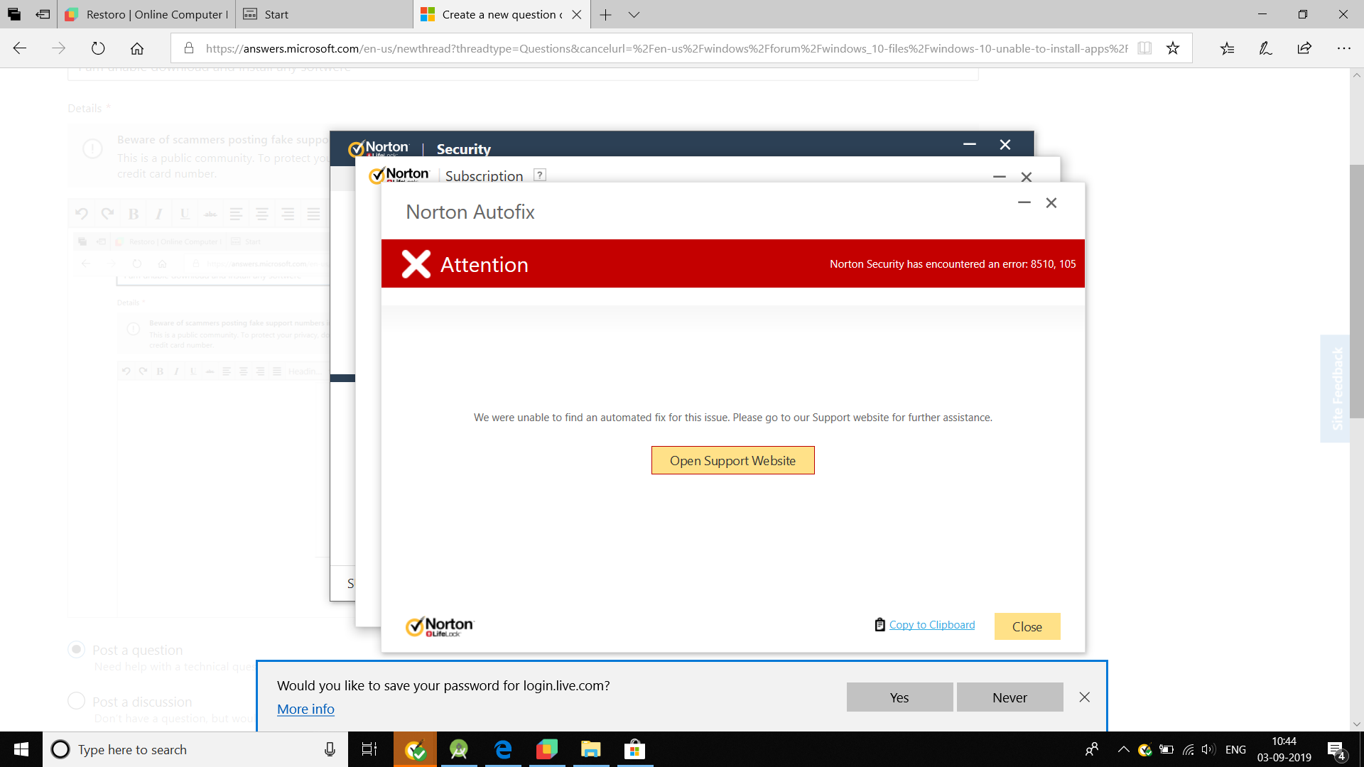 I am unable download and install any softwere c68326a4-a128-4f93-9d79-4e8e1a27629b?upload=true.png
