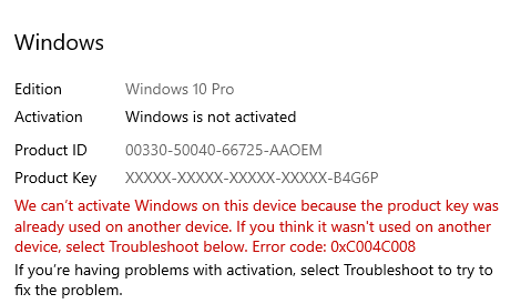 Windows Activation