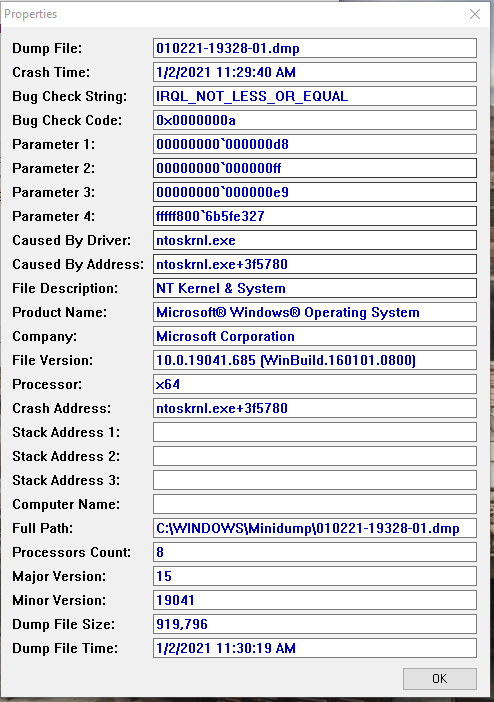 BOSD's left and right, always the same file from the dump, different "reasons" c6f4a29d-12f1-4f5b-95d2-d2c8dd3a146a?upload=true.png