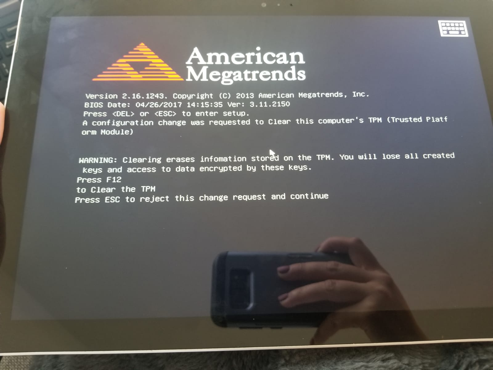 Unable to Reset Microsoft Surface Pro 3 American Megatrends screen c7286966-2e0d-4b5c-9dd6-173782a9d940?upload=true.jpg