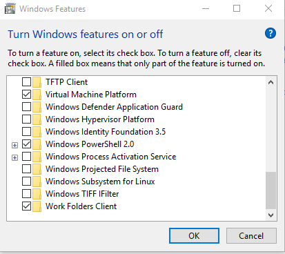 Virtualization in BIOS is enabled, I have Windows 10 Pro - when I go to turn windows... c80f5236-1e98-46ea-9c42-de06f85c5dc0?upload=true.png