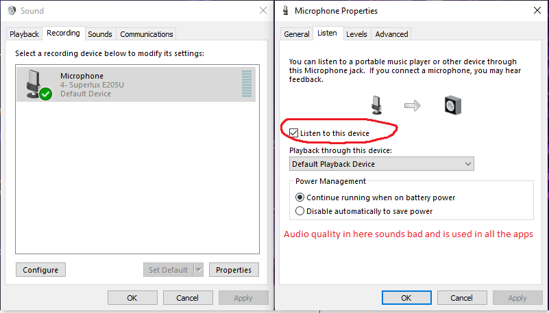 Why does microphone quality sound better when listening from Speakers Properties? c82a9d2b-34ec-47cc-b63c-8cba1d2ffab2?upload=true.png