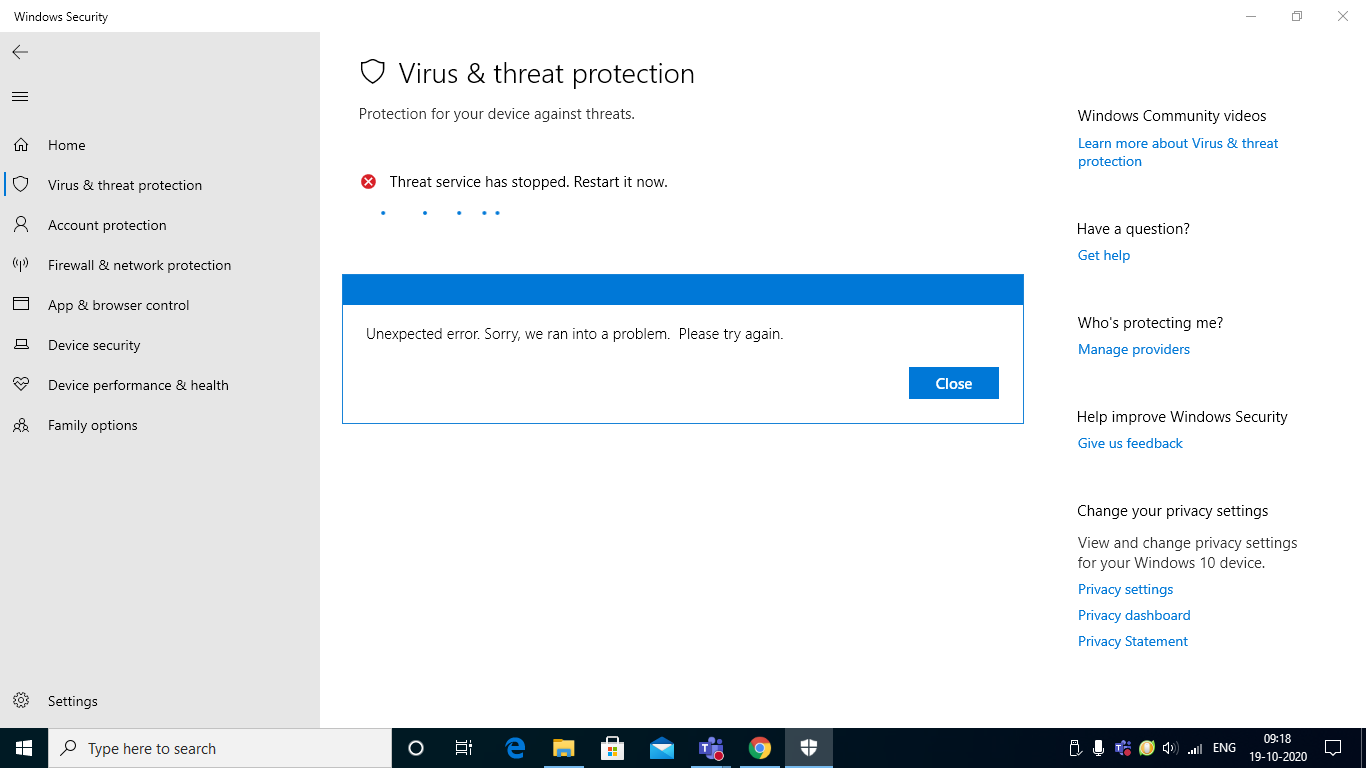 Virus protection is not starting. c86a0d5b-d31f-4b96-9b7e-3ae4fefa6ce0?upload=true.png
