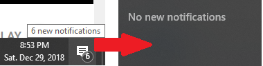 Why does Notification say 6 new notifications but action center says No new notifications? c86ed016-e288-4adf-a541-920fb3a7b9f2?upload=true.png