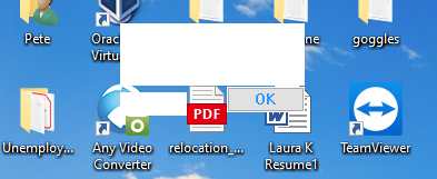 I have a white blank space on my desktop??? Pics below... c94181ed-821b-402c-ba14-ff126076c0cf?upload=true.png