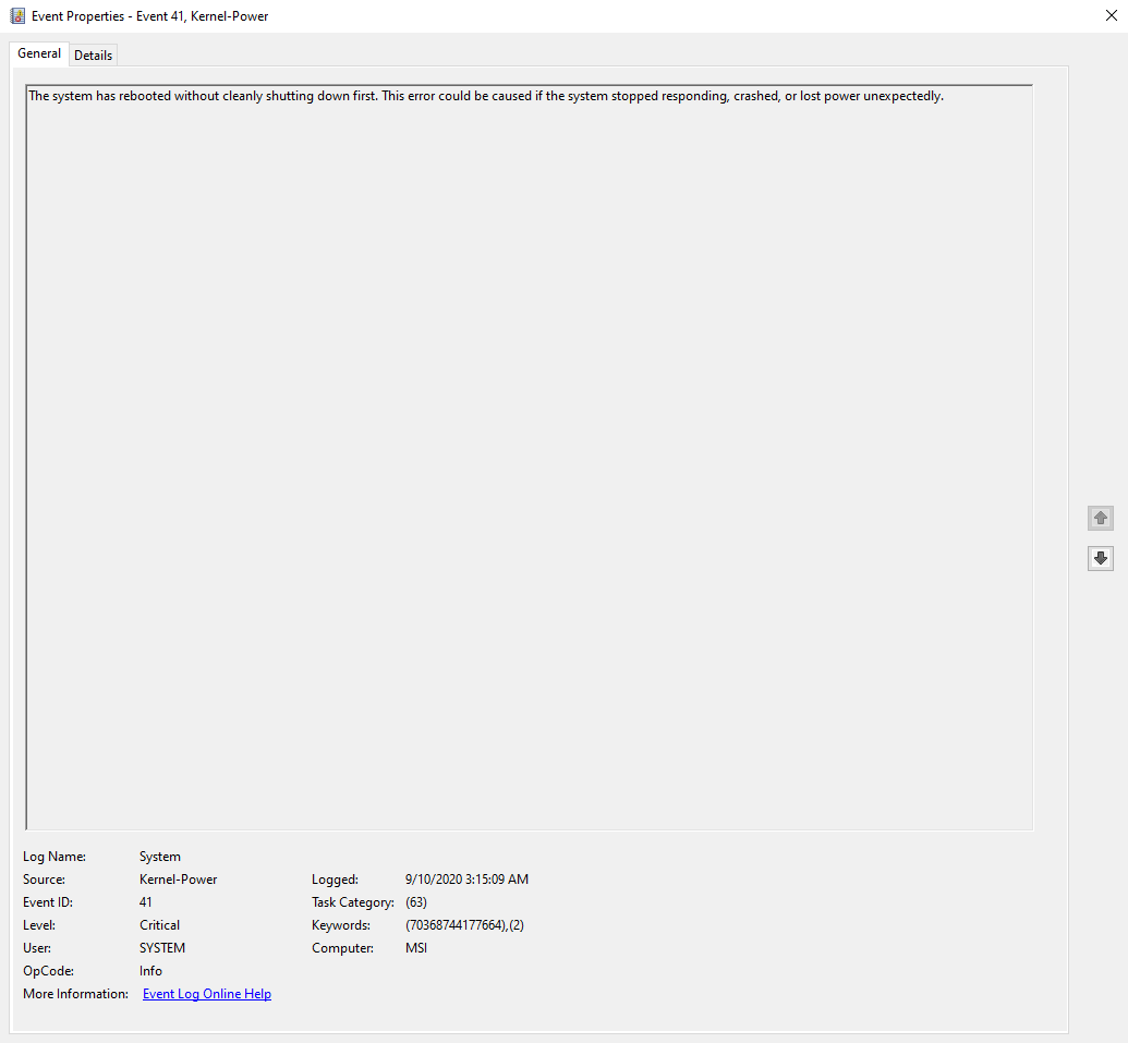 BSOD - volmgr 161, then Kernel-Power 41 c965f8a7-b990-47cd-8e7c-5791df377b2f?upload=true.png
