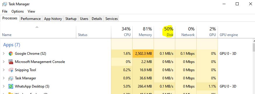 Windows Disk 100% issue - Fakely notified as 50% c9a7187f-e581-47ce-9114-87a0dbe5a50b?upload=true.jpg