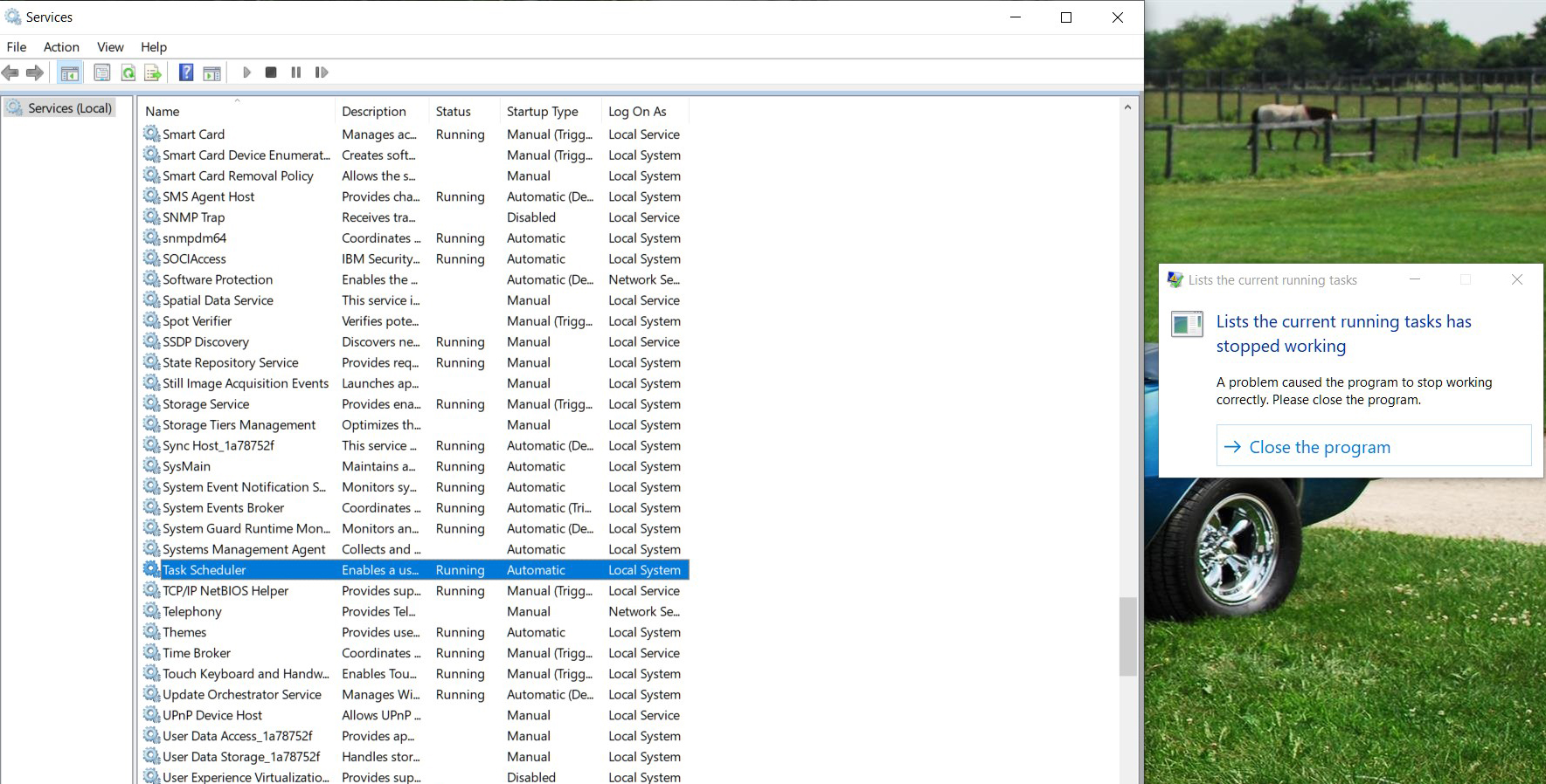 Lists the current running tasks has stopped working c9efb277-4e4f-4248-89cd-77f3f3aa7e97?upload=true.jpg