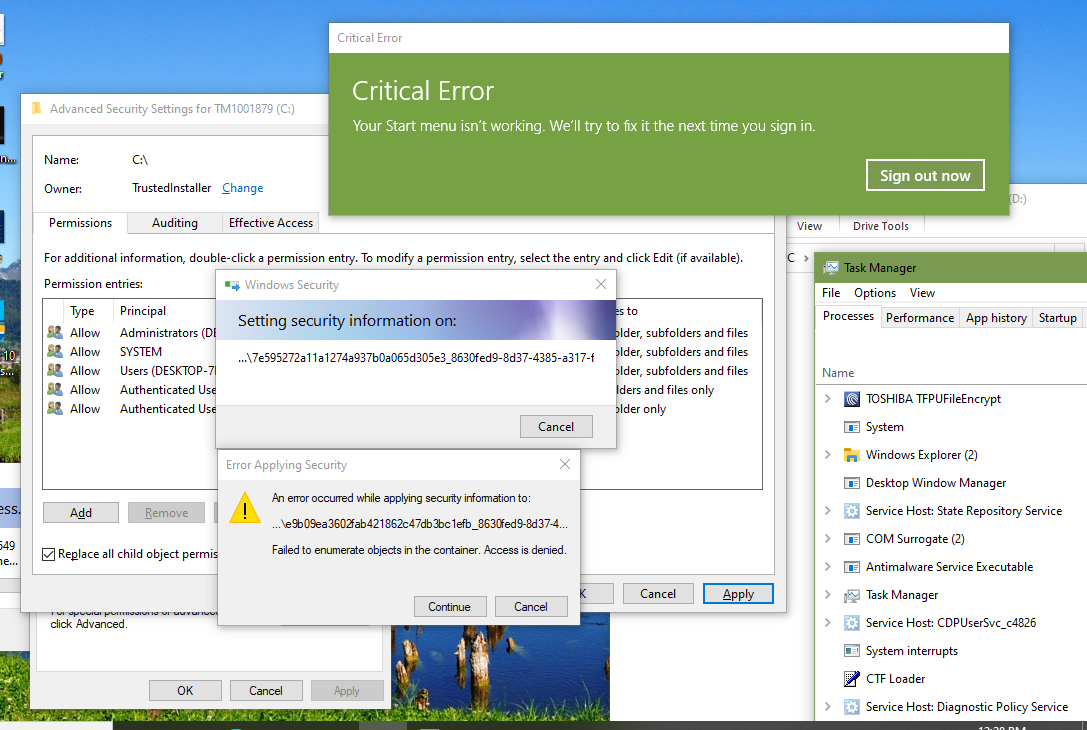 Total Permissions reset for Windows 10 default permissions on local drive C:\. Icacls.exe... c9f91379-0623-47a3-b475-8f13d5dcc697?upload=true.png