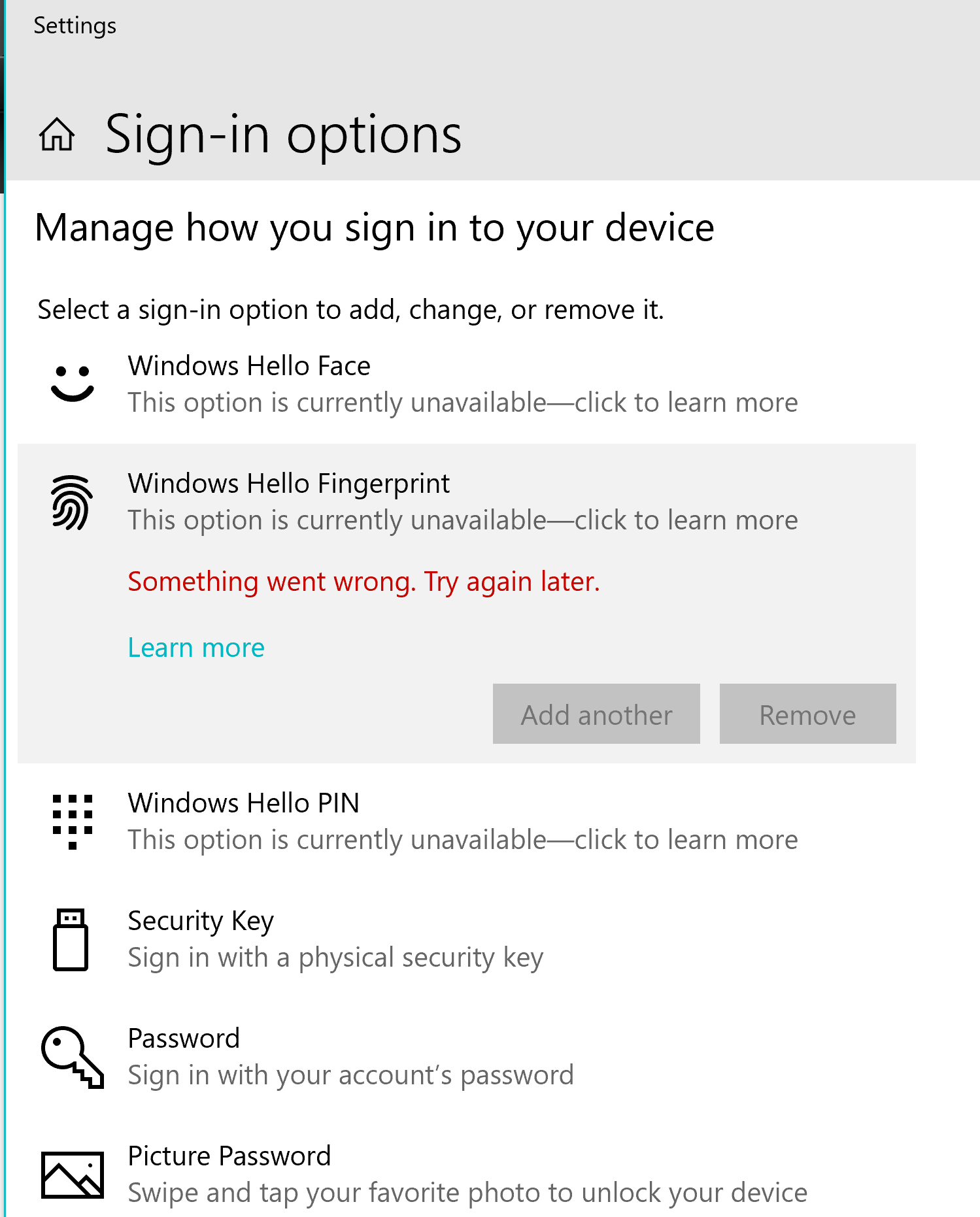 Windows Hello -This option is currently unavailable ca35db02-ceb5-4208-946c-7e9827d35519?upload=true.png