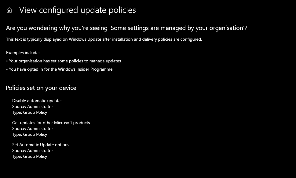 *Some settings are managed by your organisation - I don't have an organisation. cab61f23-852c-4973-9dcc-c001030358ca?upload=true.png