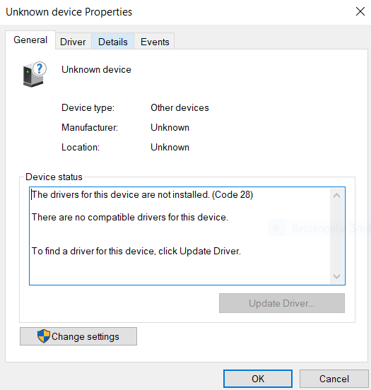 Unknown device and No driver could be found cae46b33-abfd-497a-8217-14439de150b4?upload=true.png