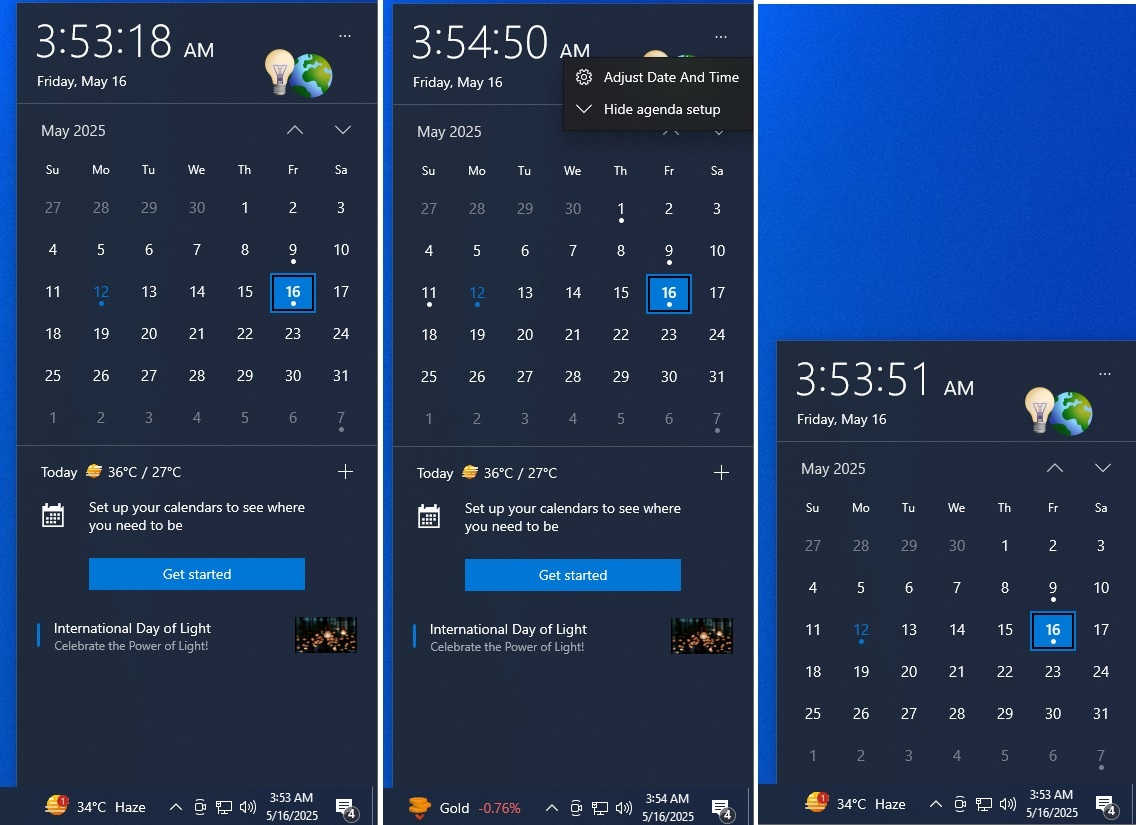 Microsoft is bringing back seconds to Windows 10 Clock after outrage Calendar-Flyout-New-UX-on-Windows-10.jpg