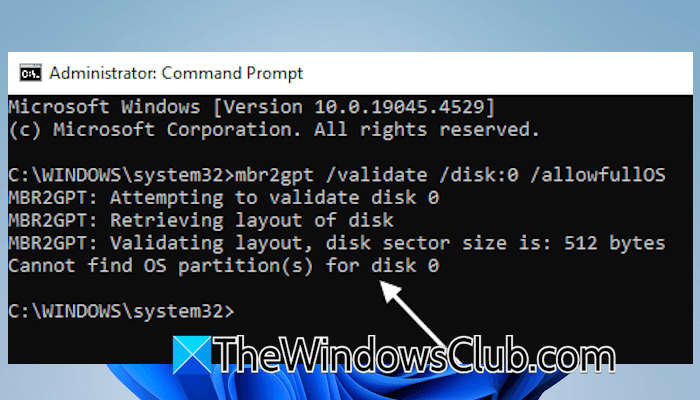 Cannot find OS partitions for disk 0 MBR2GPT Conversion failed Cannot-find-OS-partitions-for-disk-0.png