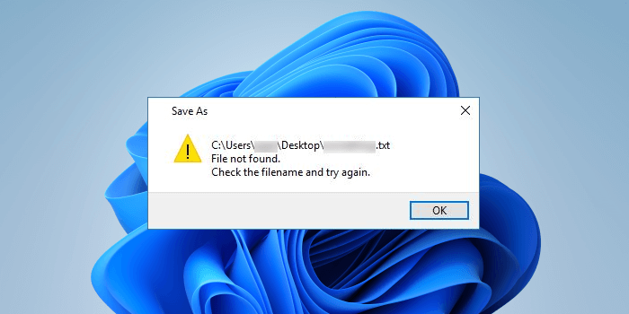 Cannot save files on Desktop in Windows 11/10 Cannot-save-files-on-Desktop-on-Windows.png