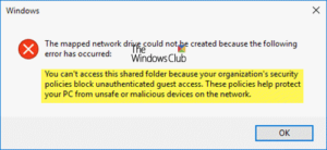 Can’t access shared folder because of organization’s security policies Cant-access-shared-folder-because-of-organization’s-security-policies-300x138.png