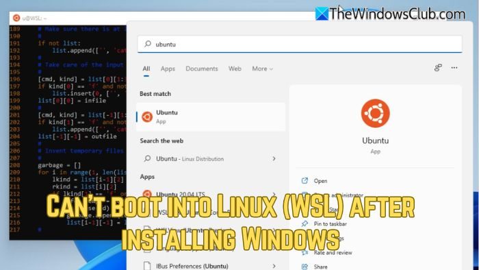 Can’t boot into Linux (WSL) after installing Windows Cant-boot-into-Linux-WSL-after-installing-Windows.jpg