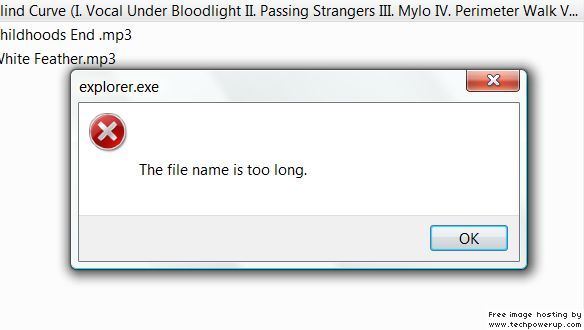 Explorer first wouldn't rename to longer file name, now won't open fil Capture007.jpg