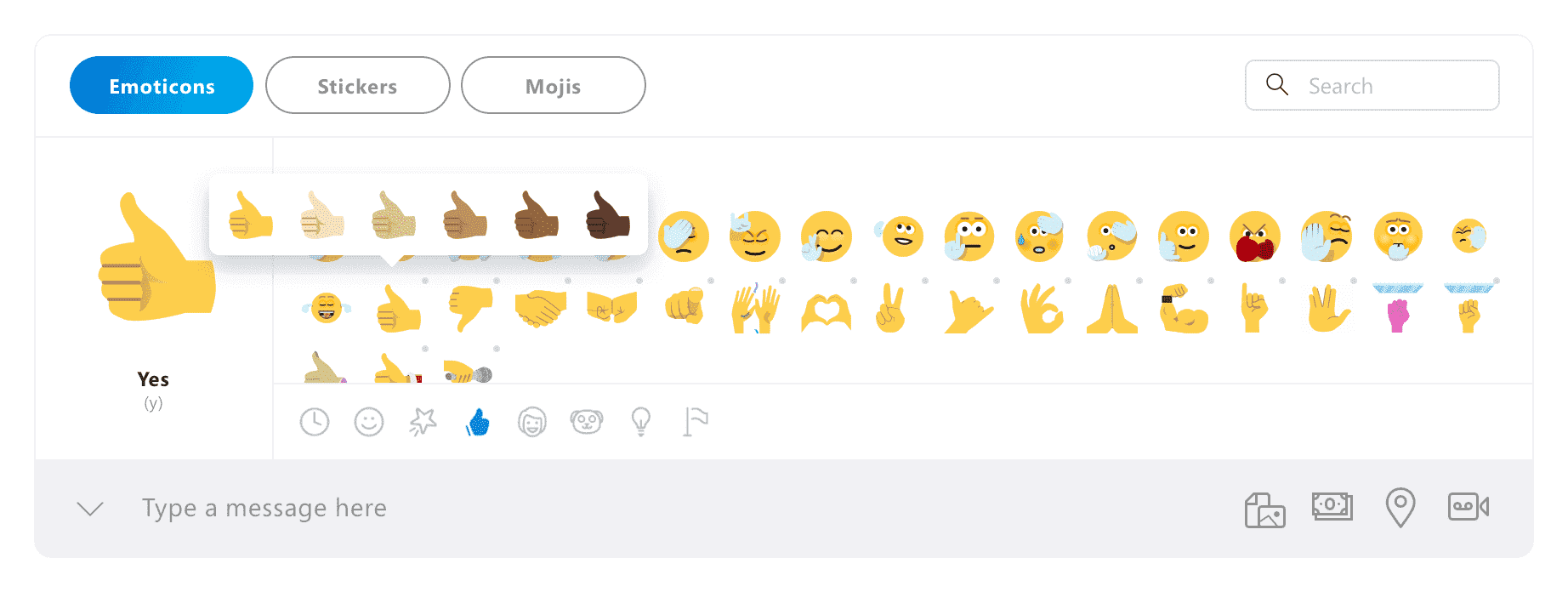 New Emoticon Picker for Skype Insider Preview 8.34.76.37 cbf3054e-8aea-4db1-aa31-27b9d0edd45e?upload=true.png