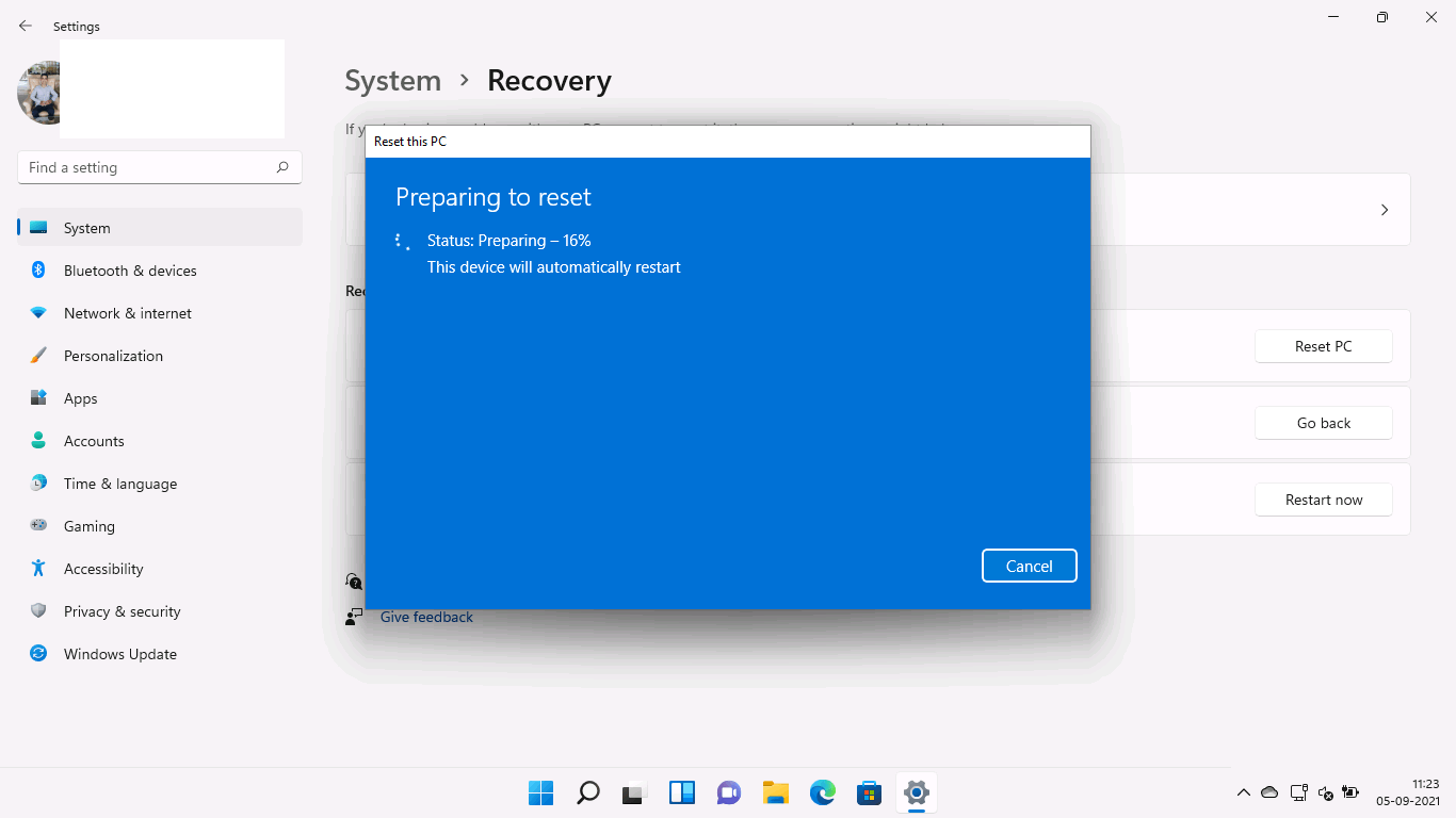 Can I get back my window 11 if I reset my PC cc0e26d7-9666-46ac-a097-a95c615e1eda?upload=true.png