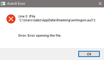 I'm getting AutoIt Error when starting Windows. cc8cc04e-0ec9-4428-be3b-e6e86dfe6d13?upload=true.png