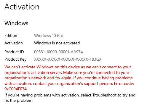 Asking me to activate from my organization server when I do not have one? cd1b9e37-81bb-4f0d-87a5-473267e08989?upload=true.png