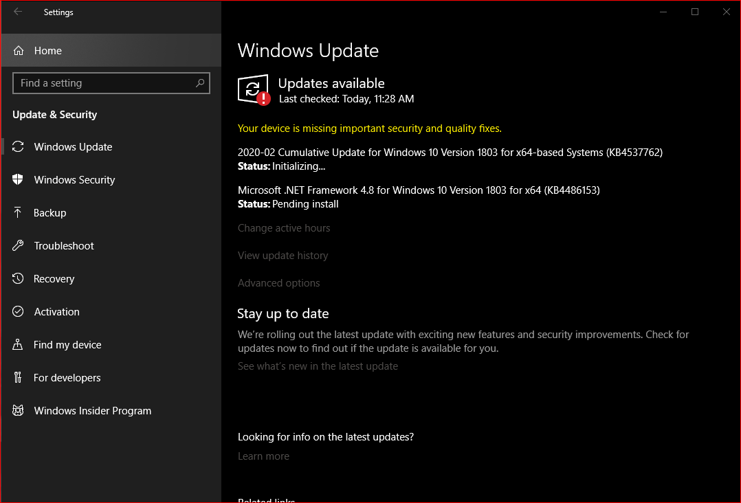 Windows Failing to Update 2020-02 Cumulative Update as well as Mincrosoft .NET Framework.... cd26f0ba-3c3b-4076-9857-dbe644e327b5?upload=true.png