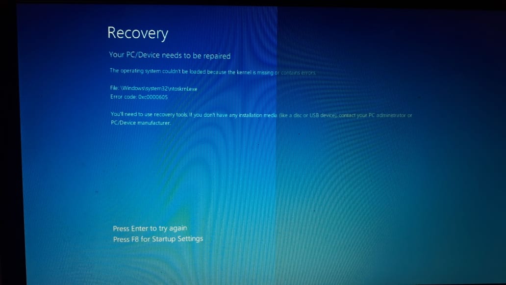 Kernel missing/contains error, error code 0xc0000605 cd3f8f0a-213b-4909-8435-03202e416c2c?upload=true.jpg