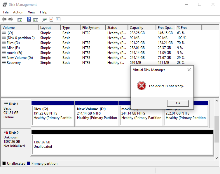 disk management - initialize - the device is not ready cd5406f1-e6d5-4b06-b6ed-09d29d1cce07?upload=true.png