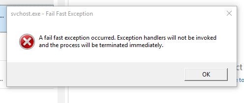 Program crashed caused by an fail fast exception. cdf7eee3-14f4-4f4c-84b6-0aabefac2dfa?upload=true.jpg