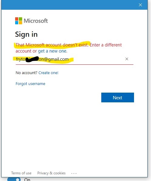 Added new primary alias to delete old one. Trying to verify account on Windows 10, keep... ced5ab64-b8b6-4e7d-883c-8af6974d8866?upload=true.jpg