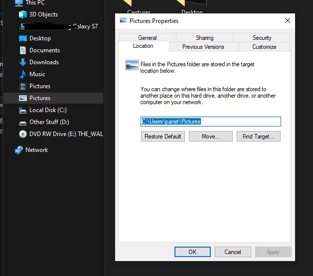 Windows 10 Videos folder directory has been turned into the same directory as the pictures... cedfb60c-c543-4ad5-ad47-76a6a5b30688?upload=true.jpg