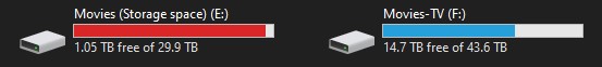 Created a storage space via powershell and all the drive show as full in the UI ceefb252-5c5d-4f7f-b389-a0bbc2d0305c?upload=true.jpg