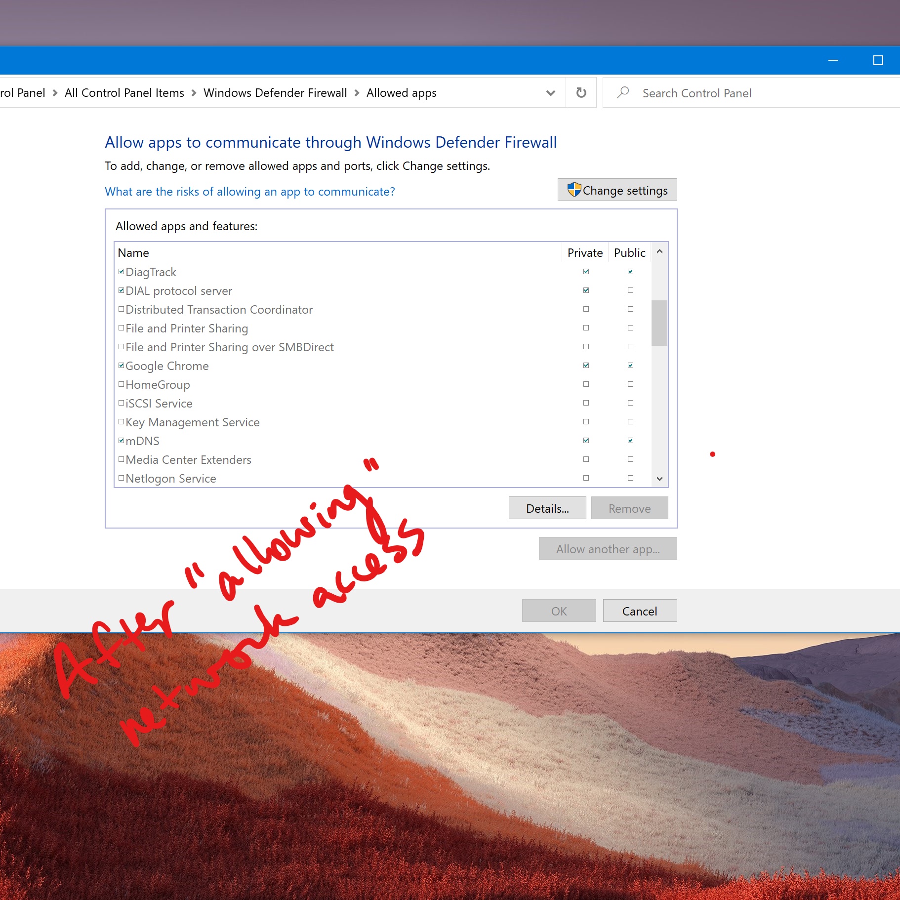 Constant Firewall Pop-Up: Windows Defender Firewall has blocked some features of this app. cf7e0adc-69ea-417a-ba08-35ee1585bf3a?upload=true.jpg