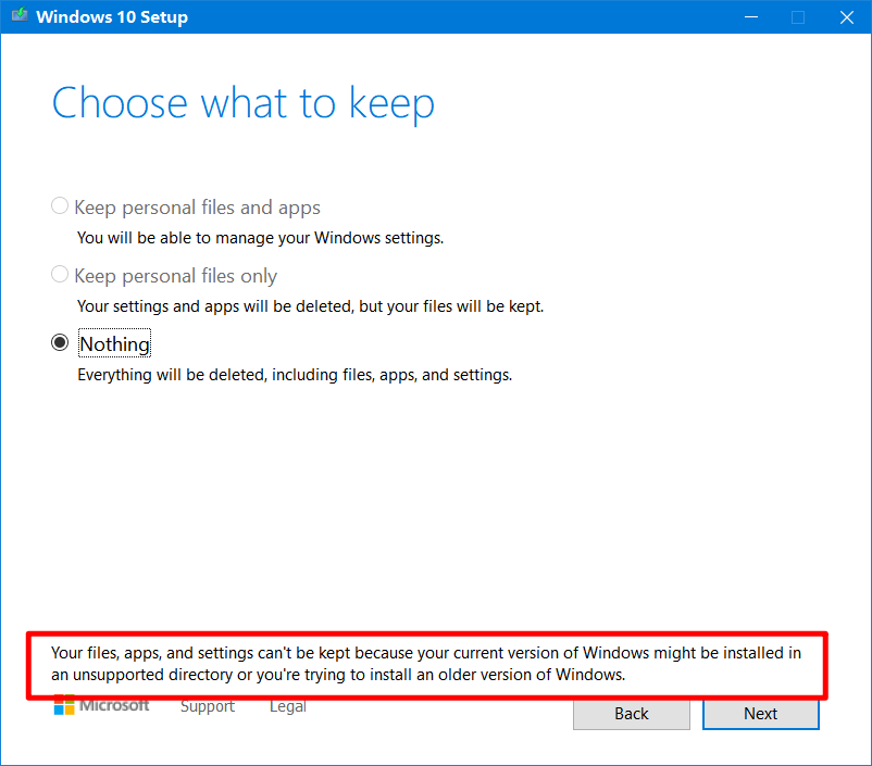 Can't upgrade Windows 10 build 19042.330 to 19042.421: not supported directory or lower version cfb70fa5-8d1a-4ff1-a839-2708d053b26f?upload=true.png