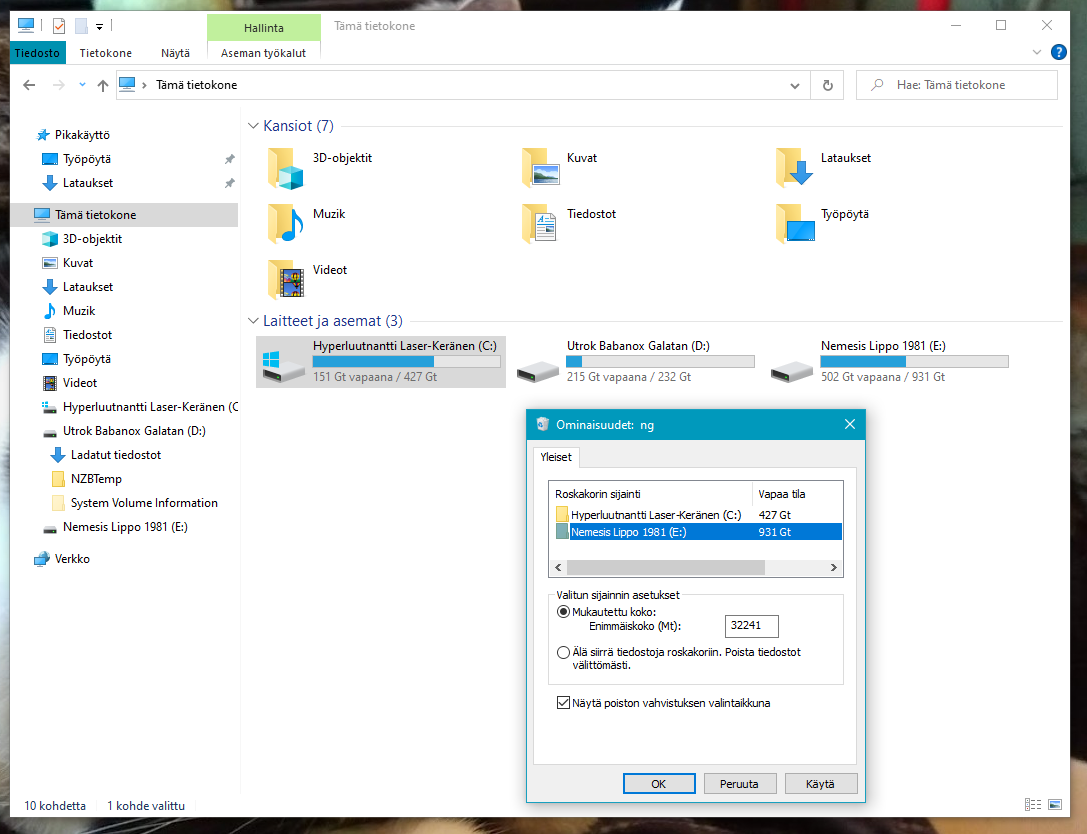 No recycle bin on D drive cfd553d3-960d-4b0e-86e2-a1a9a3f04caf?upload=true.png
