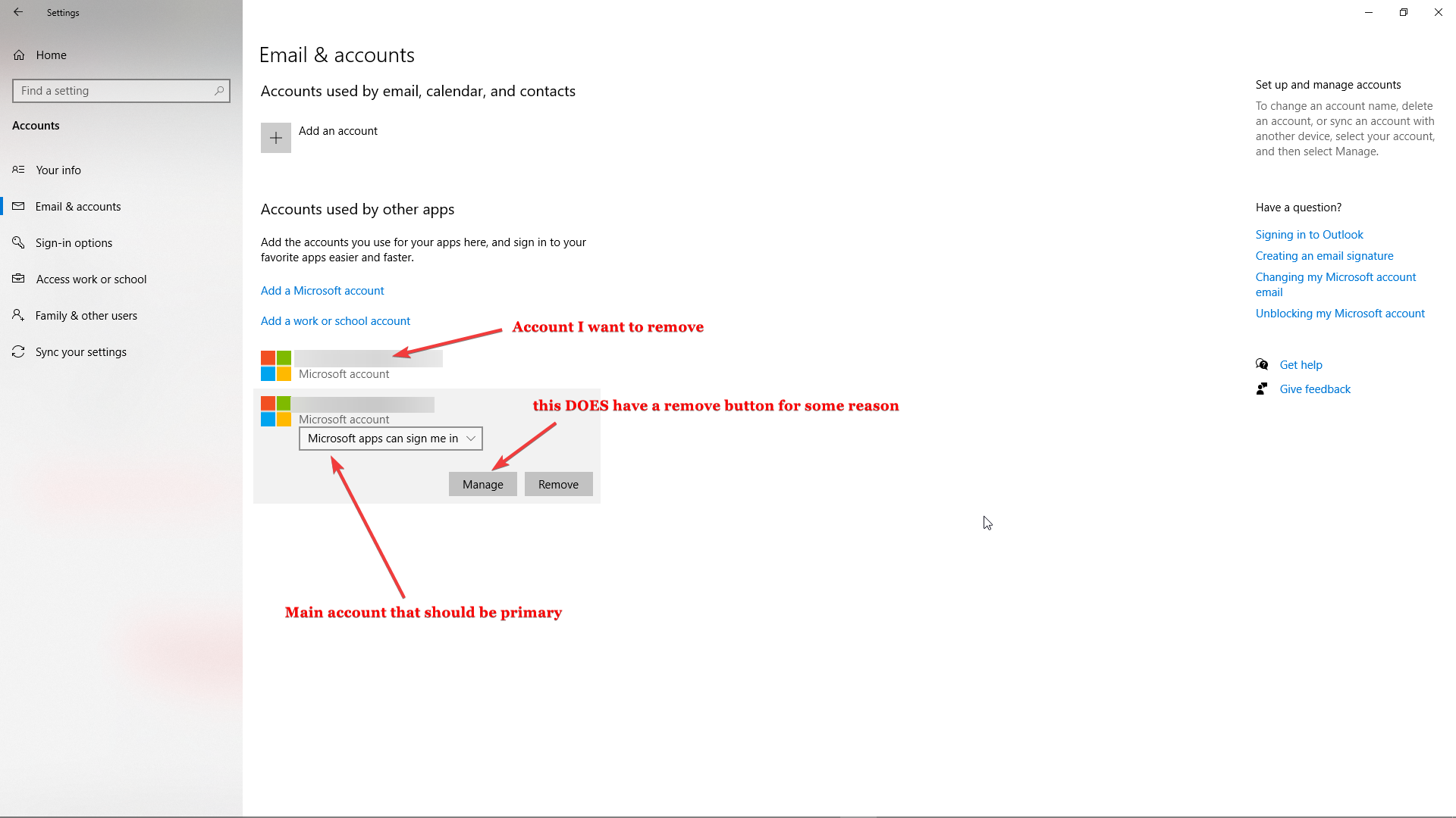an email adress I had that doesn't exist anymore was added to my PC and now I can't remove it cfe045a1-edfd-4a82-9eb1-cdbf42ab18a5?upload=true.png