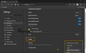 How to change the default font size and style in Microsoft Edge browser Change-customise-default-fonts-size-style-on-Edge-Chromium_Changing-Font-size-300x184.png