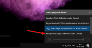 Bluetooth Headphones not working on Windows 10 Change-Default-Audio-Output-Windows-10-300x159.png